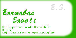 barnabas savolt business card